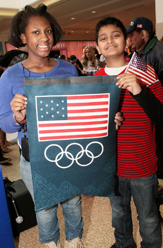 They got the gold in gusto: Students cheer U.S. Olympians