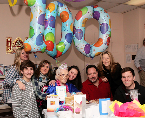 Blowing out the candles for Clara