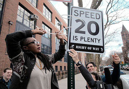 Safe and signed: Fake 20-mile-per-hour speed limits for Fort Greene, Park Slope, and Greenpoint