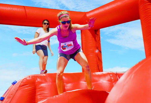 Brooklyn bounce: An inflatable obstacle course fun run comes to Marine Park