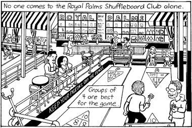 Bartoonist is ready to glide at shuffleboard club