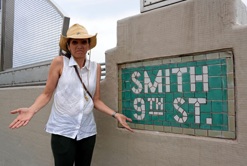 Paper wait! Smith-Ninth mosaic signs still cardboard after a year