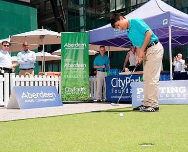 Standing O is calling Fore! for golfing teen
