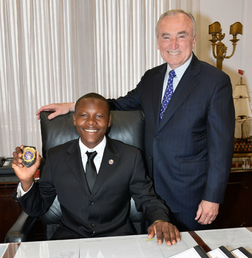 Standing O stands welcomes PAL’s ‘police commissioner for a day’ Fequere Saint Georges