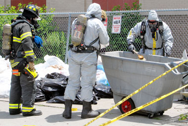 Chemical spill at Bergen Beach school