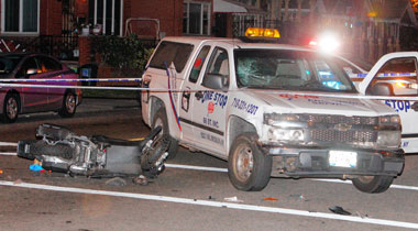 Truck strikes man in Midwood
