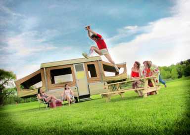 Road tripping: Performance stars 1970s pop-up camper