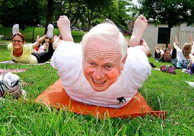 Summer yoga in the park