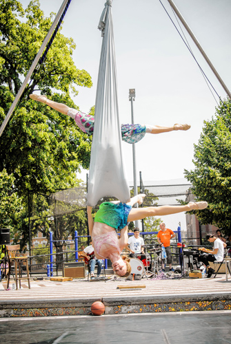 Performers fly high for youngsters in Maria Hernandez Park