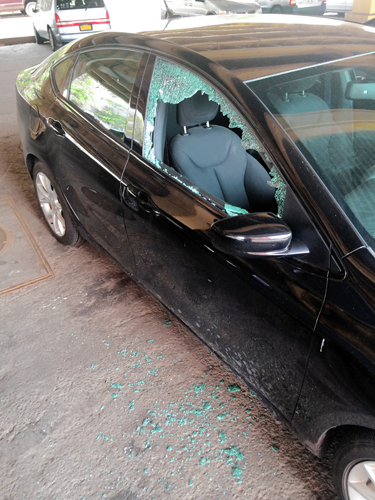 Window rain! Overnight car-smash spree on Park Avenue