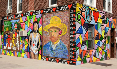 ‘Love’ artist paints mural in Sheepshead Bay