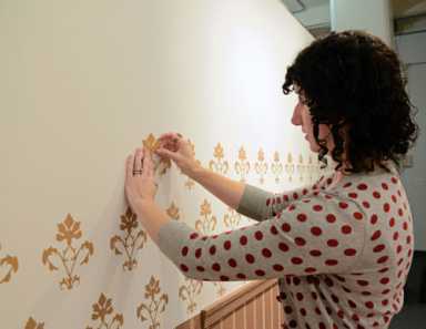 Roughing it! Artist builds kitchen out of sandpaper in Dumbo