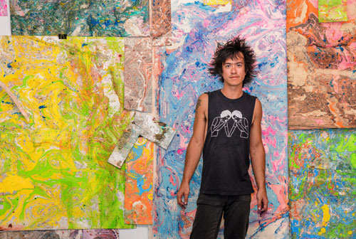 Grime of passion! W’burg artist combines Japanese printmaking with dirt