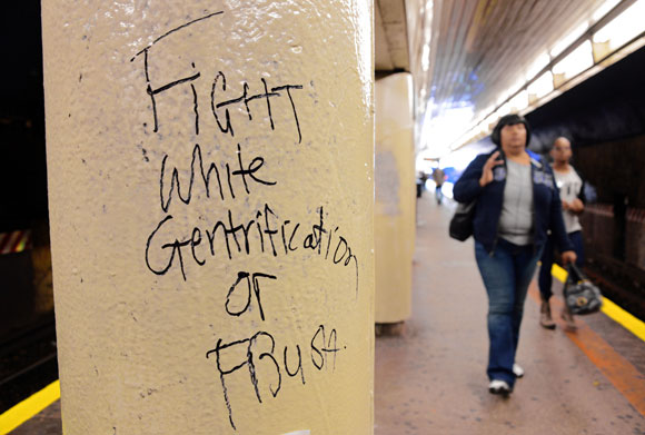 White fight! Vandal wages one-person battle against Flatbush gentrification