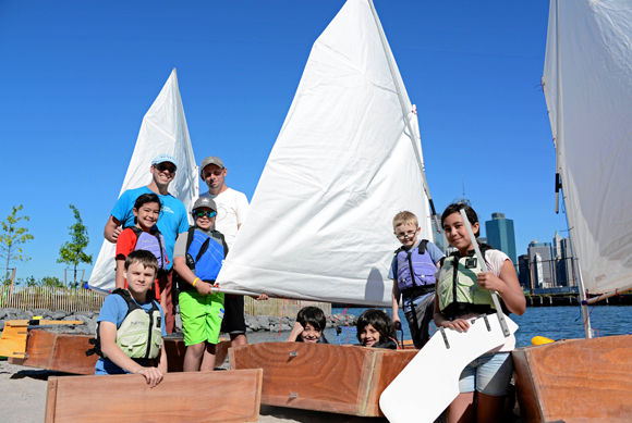 Kids get their sea-legs in handmade boats