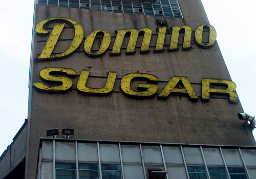 Domino Sugar sign signing off