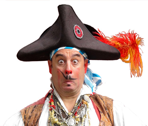 Captain Red Hook! Pirate clown sails into the Waterfront Museum