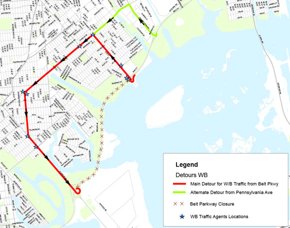 Belt Parkway gets overnight detour