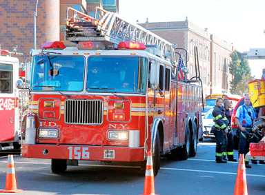 Fire truck hits Avenue M pedestrian