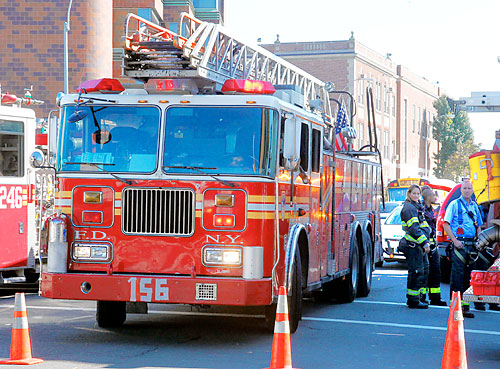 Fire truck hits Avenue M pedestrian