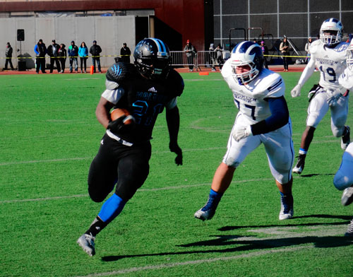 Dual-back attack powers Grand Street past Brooklyn Tech