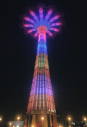 Here’s the bling: New, brighter lights for Parachute Jump