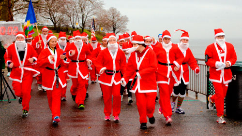 Santas race through Ridge ahead of Prospect Park 5k