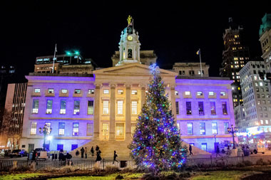 Beep, NYPD union in tiff over bringing up Garner killing at tree lighting