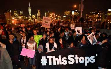 Garner protesters swarm Downtown for second night