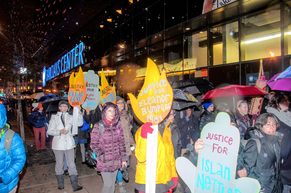Salaam-ukkah: Arabs, Jews rally outside Barclays against police violence