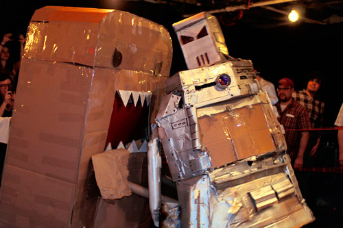 Rumble in the box! W’burg theater hosts Cardboard Robot Battle