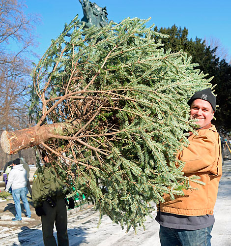 Christmas leaves: Brooklynites turn holiday pines to pulp at annual letting-go ritual