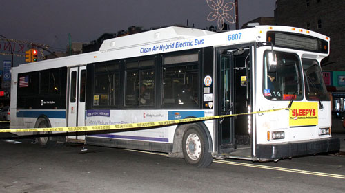 Pedestrian hit by bus in Sheepshead Bay