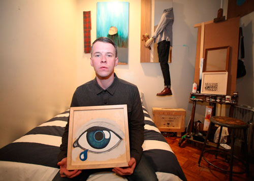 An artist is moving his entire bedroom into a Park Slope gallery