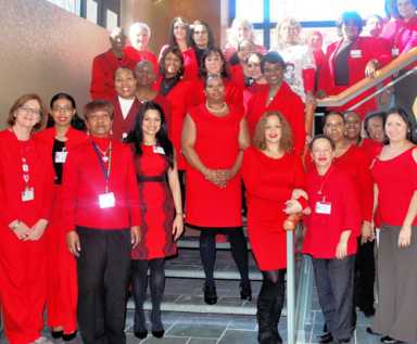 Big-hearted staff celebrate ‘Go Red Day’