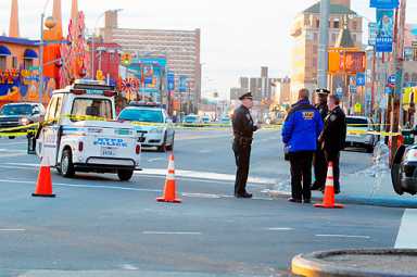 Protect and swerve: Police vehicle hits eldery woman