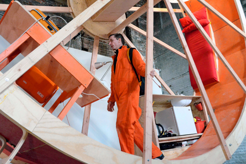 Learning curve: Performance artists adjust to life in hamster wheel