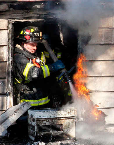 Fire, frozen hydrants in Marine Park