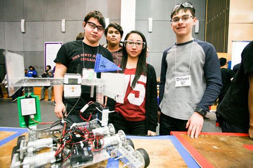 Dewey does the robot: High school is gadgetry proving-ground