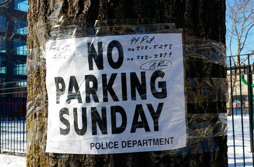 Neighbors: Brooklyn Expo Center cars parked across sidewalks