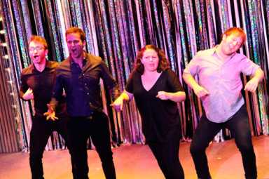 Impulse karaoke: Comedians improvise new musicals with familiar tunes