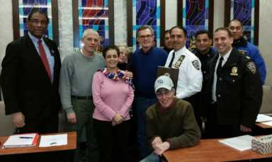 Standing O is standing at attention for the 61st Police Precinct Council