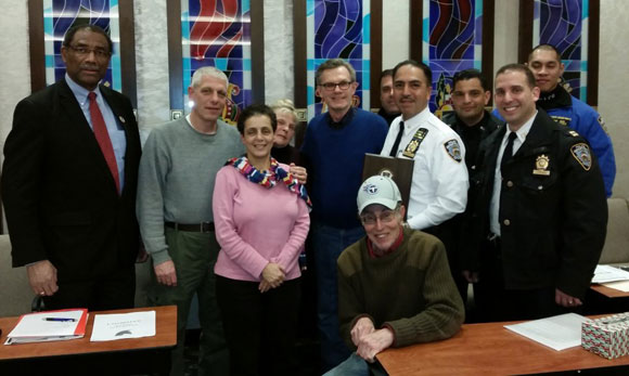 Standing O is standing at attention for the 61st Police Precinct Council