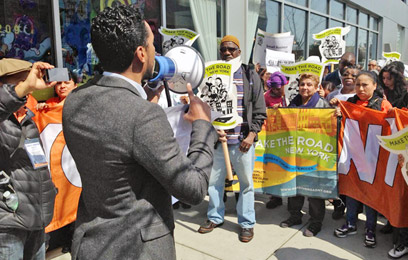 B’wick residents protest tax breaks for ‘Colony’ apartment building