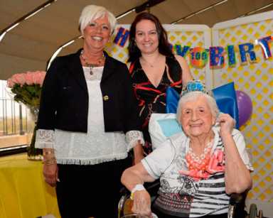 Standing and cheering for Felice