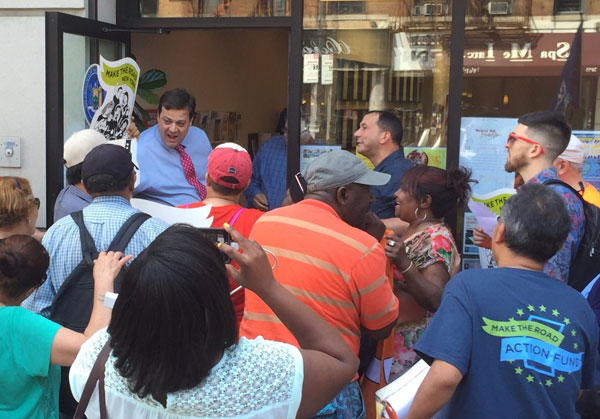 Protestors clash with Golden, call for ‘fair’ rent regs