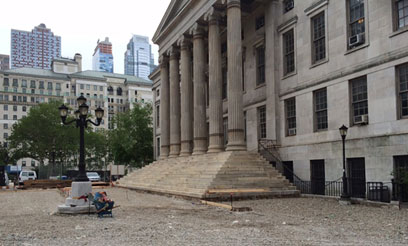 Downtown’s dining room closed as city rips up Borough Hall Plaza