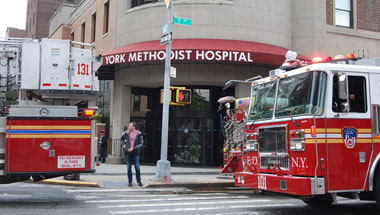 Fire at Methodist Hospital