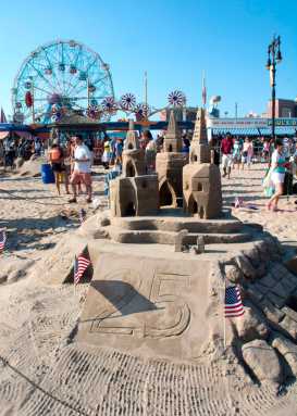 Sleight of sand! Beach-sculptors carve up Coney shores