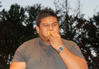 Jamaican me hungry! Eaters chow down in Caribbean patty-eating contest